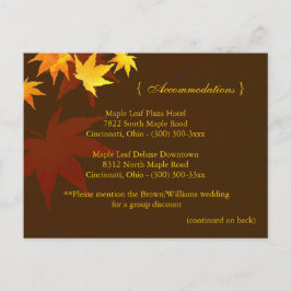 Fall Maple Hochzeitsumgebung Postkarte