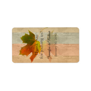 Fall Maple Leaf Hochzeitsplatz Adressaufkleber