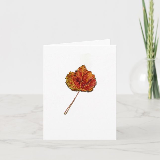 Fall Maple Leaf Karte (Vorderseite)