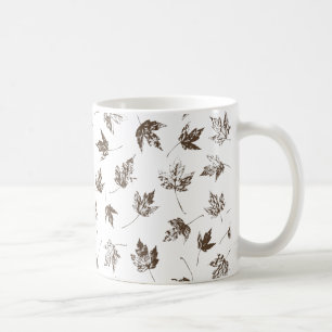 Fall Maple Verlasse transparent - nahtlos. Kaffeetasse