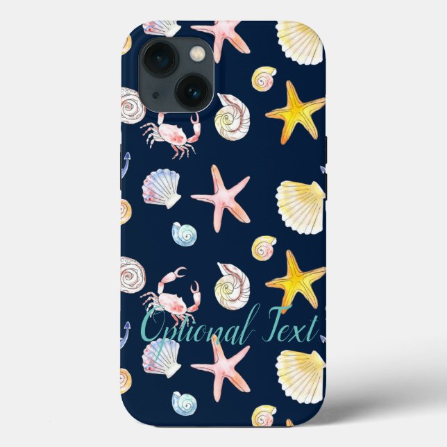 Fall Marine Life & Anchors (Dark) Case-Mate iPhone Hülle (Rückseite)