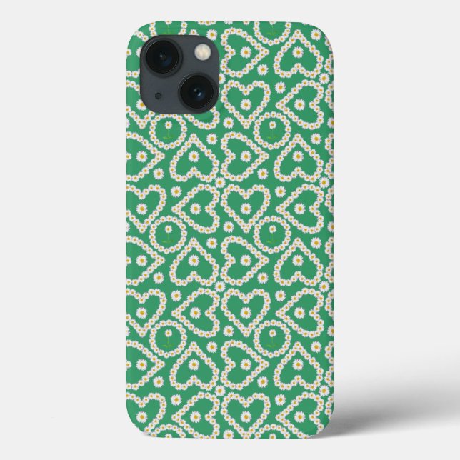 Fall Mate iPad: Daisy Chains on Green Case-Mate iPhone Hülle (Rückseite)