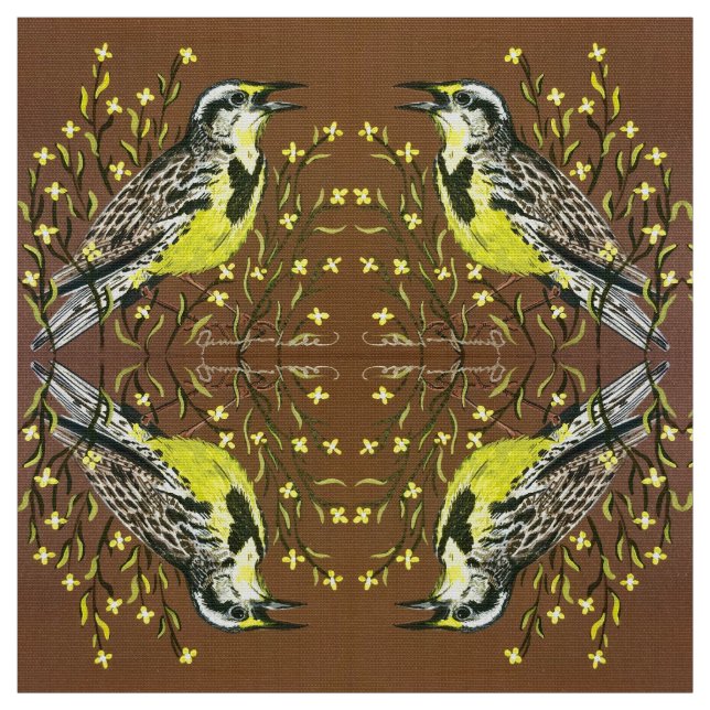 Fall Meadowlarks Stoff (Muster)