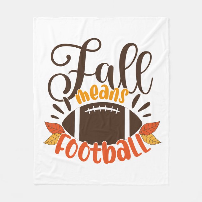 Fall Means Football Fleecedecke (Vorderseite)