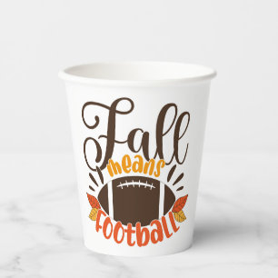 Fall Means Football Pappbecher