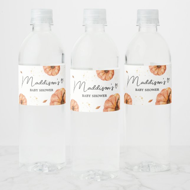 Fall Minimalistische Pumpkin Baby Dusche Flasche E (Flaschen)