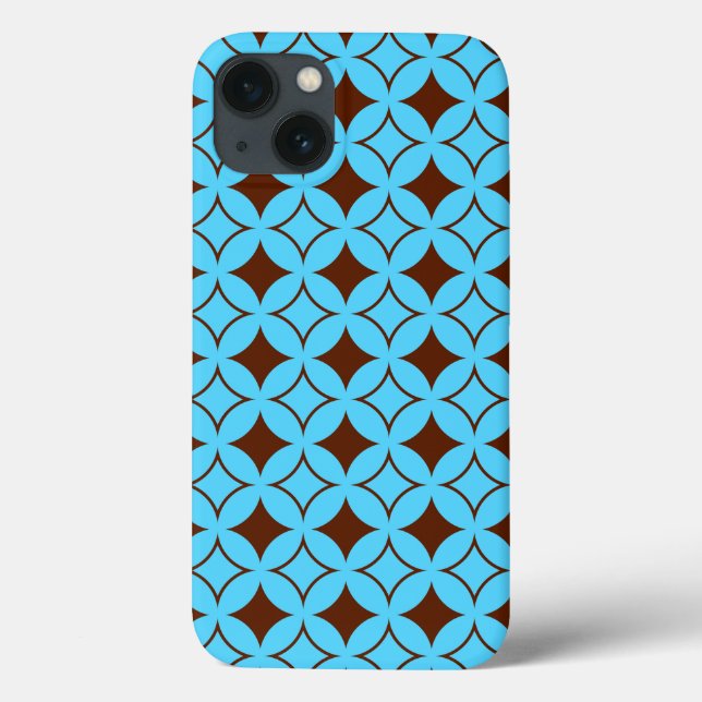 Fall mit dem iPhone Case-Mate in blau und braun Hülle (Rückseite)