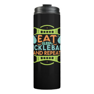 Fall mit Pickleball Thermosbecher