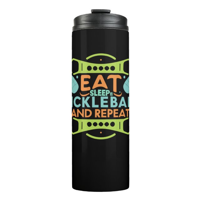 Fall mit Pickleball Thermosbecher (Vorderseite)