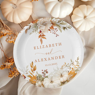 Fall Moderne rustikale Hochzeit Pappteller