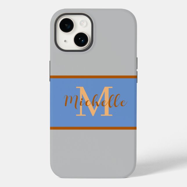 Fall Monogram Case-Mate iPhone 14 Hülle (Rückseite)