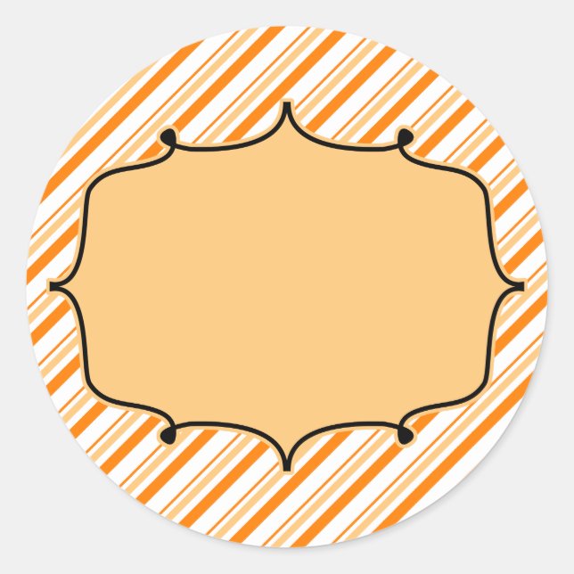 Fall-Monogrammatio-Tag Runder Aufkleber (Vorderseite)