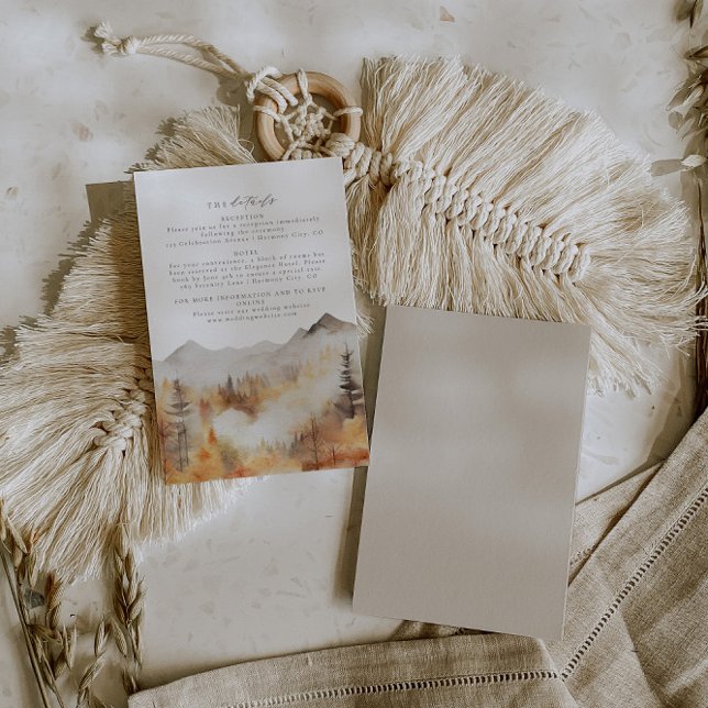 Fall Mountain Wedding Details - Eintrittskarte Begleitkarte (Von Creator hochgeladen)