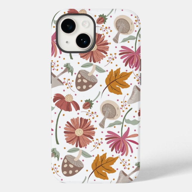 Fall Mushroom, Blätter und Blume Case-Mate iPhone 14 Hülle (Rückseite)