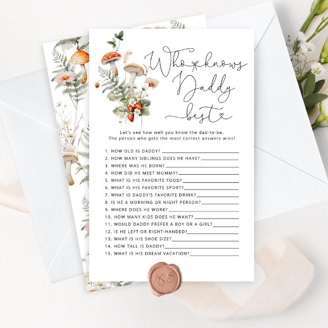 Fall Mushroom Wer Papa die beste Babydusche kennt (Von Creator hochgeladen)