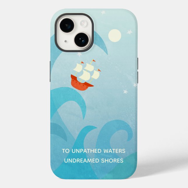 Fall Nautical Sailing Boat Quote Case-Mate iPhone 14 Hülle (Rückseite)