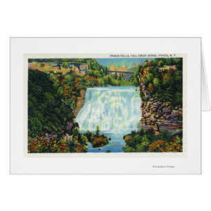 Fall-Nebenfluss-Schlucht-Ansicht, Ithaca fällt