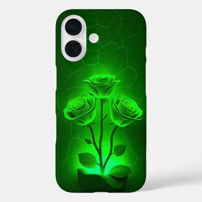 Fall Neon Green Rose Case-Mate iPhone iPhone 16 Hülle (Rückseite)