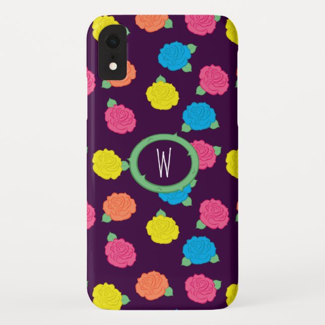 Fall Neon Rose Case-Mate iPhone Hülle (Rückseite)