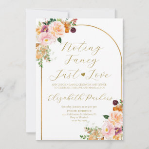 Fall Nichts Extravagant nur Liebe Elopement Einlad Einladung