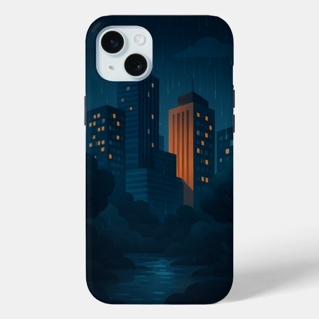 Fall Night City Skyline Case-Mate iPhone Case-Mate iPhone Hülle (Rückseite)