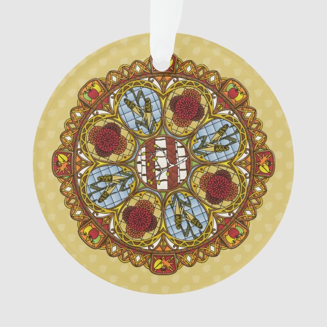 Fall Nouveau Acrylic Ornament (Vorderseite)