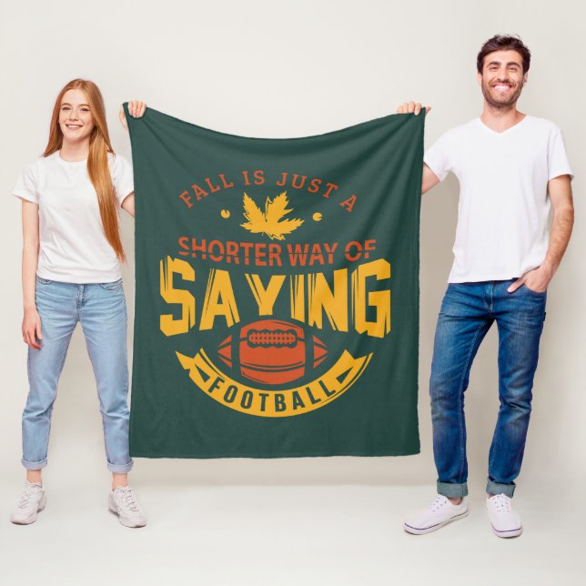 Fall nur eine Kürzere Art Sprichwort Fußball Sport Fleecedecke (Beispiel)