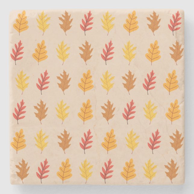 Fall Oak-Blätter Steinuntersetzer (Vorderseite)