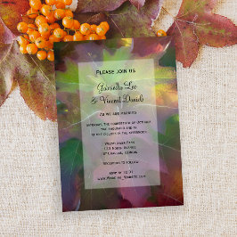 Fall Oak Leaf Hydrangea Wedding Einladung
