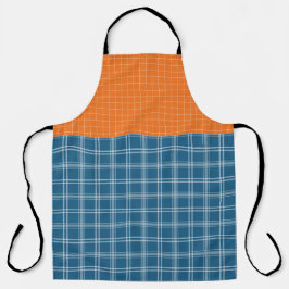 FALL ORANGE BLUE WHITE AUTUMN PLAID PATTERNS SCHÜRZE