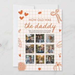 Fall Orange Hand gezeichnet wie alt war das Daddy  Einladung