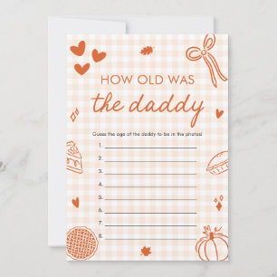 Fall Orange Hand gezeichnet wie alt war das Daddy  Einladung