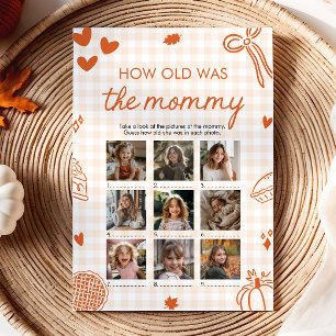 Fall Orange Hand gezeichnet wie alt war das Mama-S Einladung
