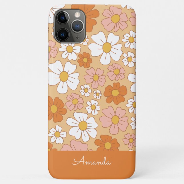 Fall Orange und White Floral Case-Mate iPhone Case-Mate iPhone Hülle (Rückseite)