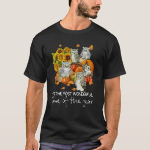 Fall Owl Pumpkin Itu2019s Die wunderbarste Zeit T-Shirt
