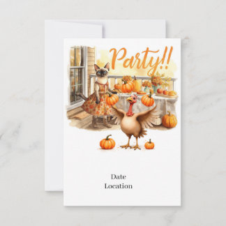 Fall Party Invitation Card – Cozy Autumn Gathering Einladung