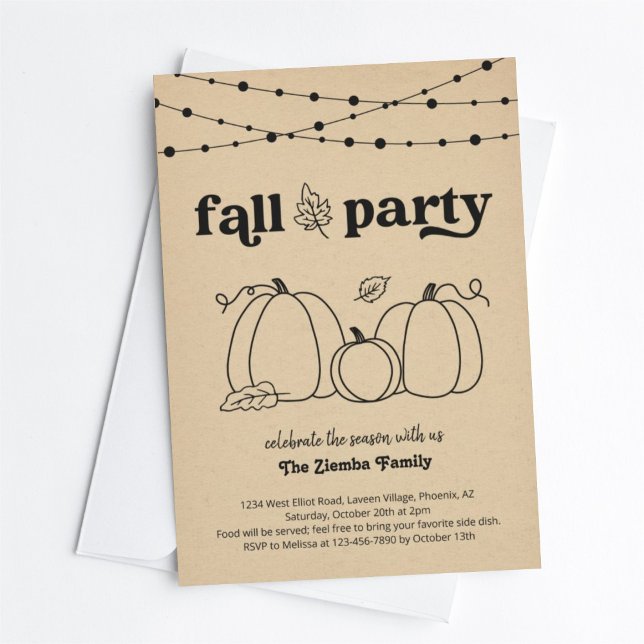 Fall Party Invitation Einladung (Von Creator hochgeladen)