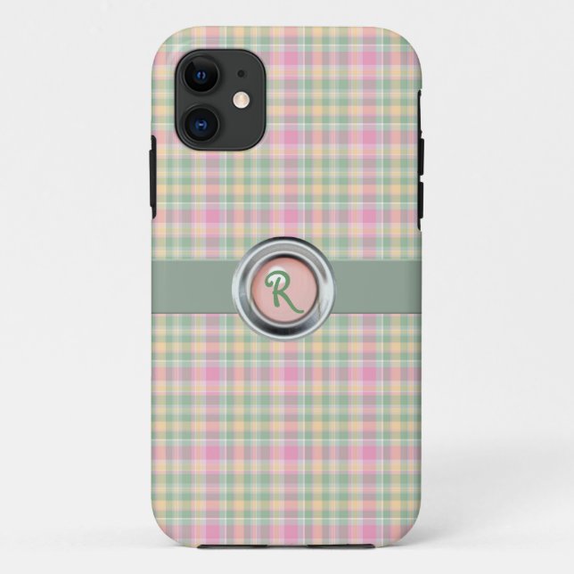 Fall Pastel Kariert Monogram iPhone 5 Case-Mate iPhone Hülle (Rückseite)