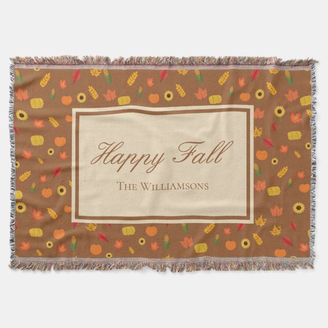 Fall Pattern Familienname Brown Decke (Vorderseite)