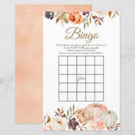 Fall Peach Pumpkin Rustikale Bingo Spiele