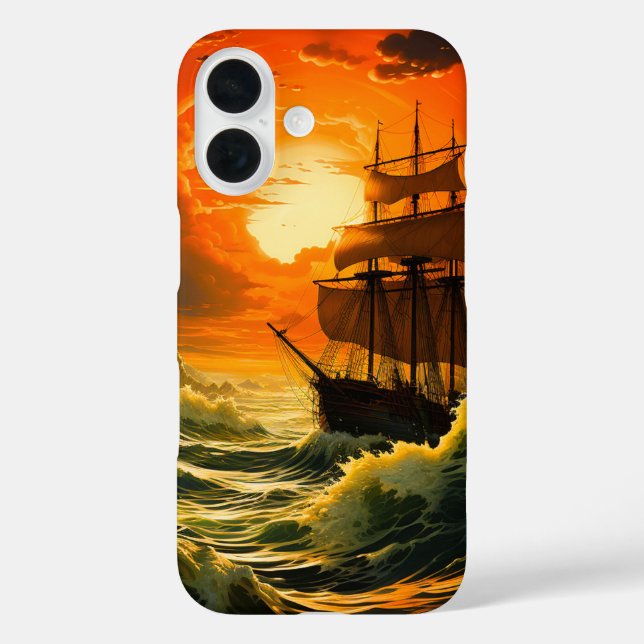 Fall per Schiff iPhone 16 Hülle (Rückseite)