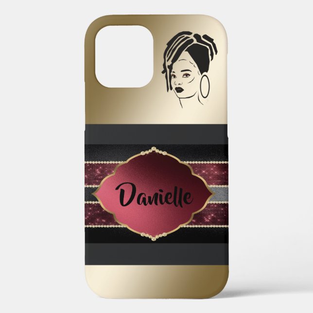 Fall personalisiert African Queen iPhone 12 Case-Mate iPhone Hülle (Rückseite)