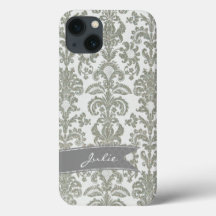 Fall personalisiert Gray Damask iPhone 6