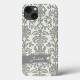 Fall personalisiert Gray Damask iPhone 6 Case-Mate iPhone Hülle