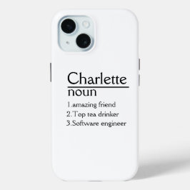 Fall personalisiert Name Definition iPhone 15 Case-Mate iPhone Hülle