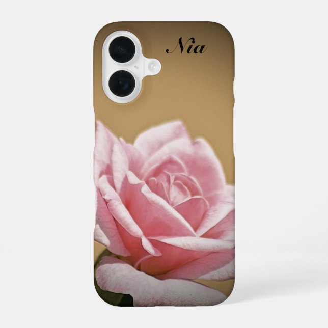 Fall personalisiert Rosa Fall-MateiPhone iPhone 16 Hülle (Rückseite)