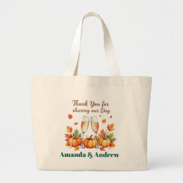 Fall Personalized Guest Favor Bridal celebration  Jumbo Stoffbeutel