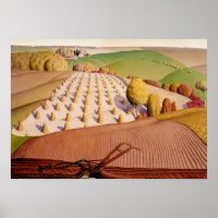 Fall Pflügen, 1931 von Grant Wood