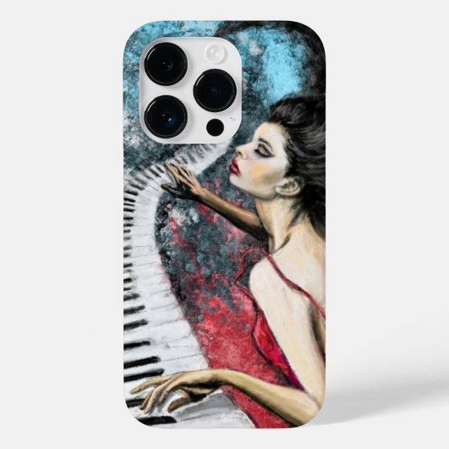 Fall Piano Woman iPhone Case-Mate iPhone 14 Pro Hülle (Rückseite)