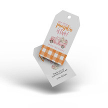 Fall Pink Floral Pumpkins Harvest Truck